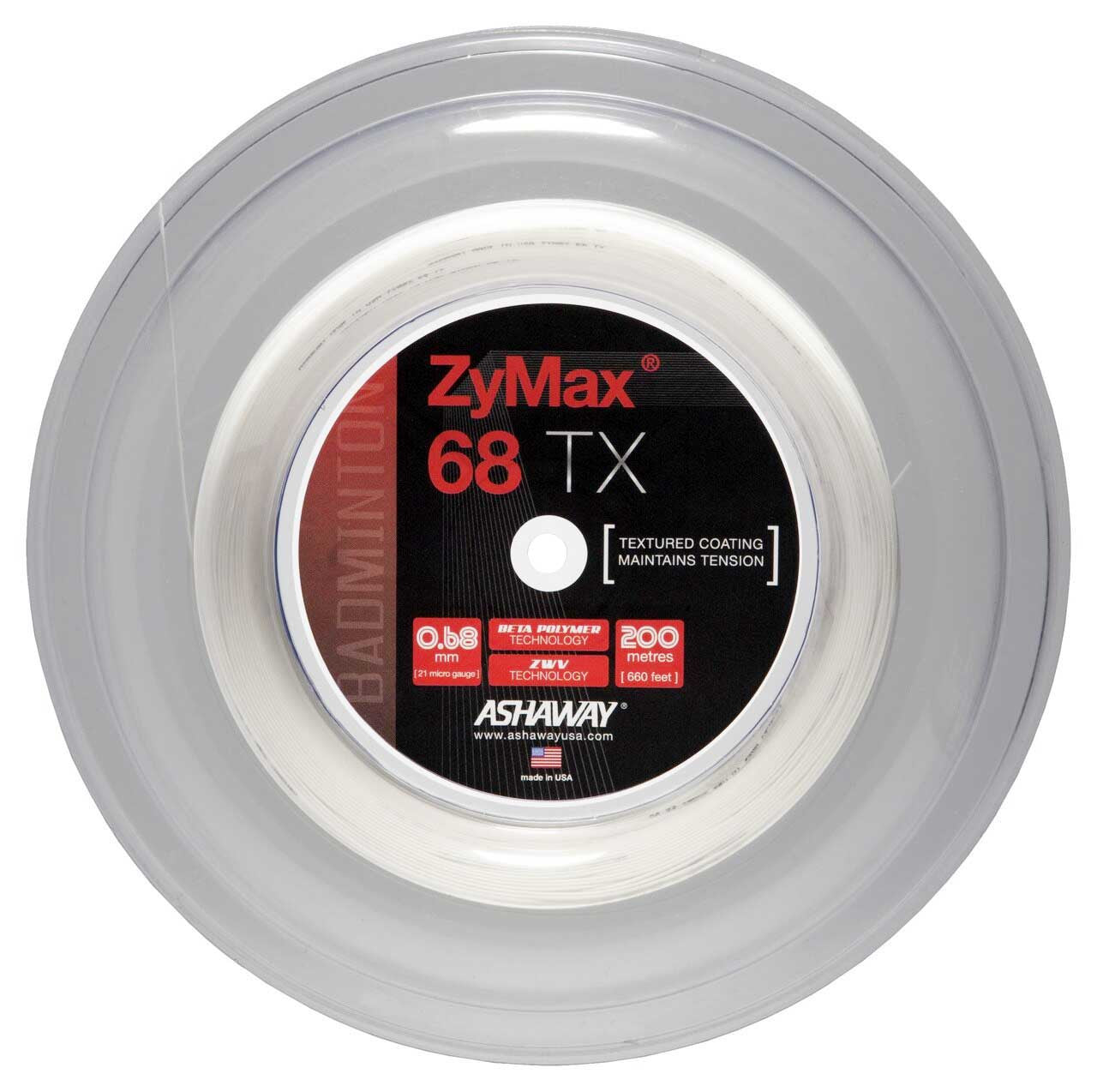 Ashaway Zymax 68 TX Badminton String Reel (200m)