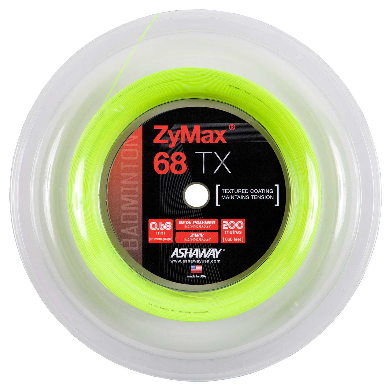 Ashaway Zymax 68 TX Badminton String Reel (200m)